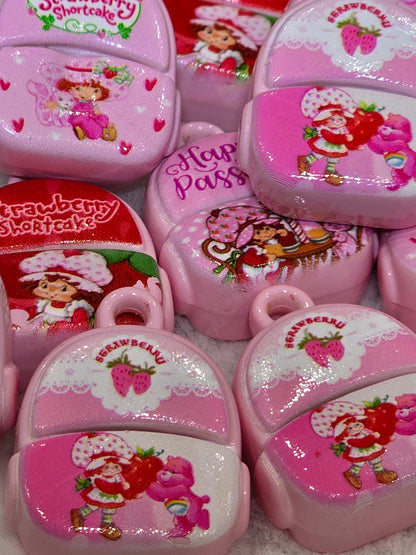 Strawberry shortcake backpack-  3D charms