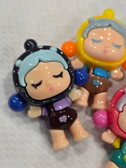 3D Silicon Skull Panda Beads 4 designs/pcs per pack