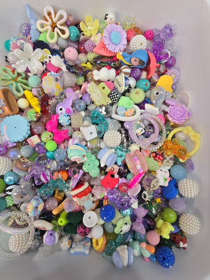 Bucket mix, charms, focals beads, acrylics and other stuff.