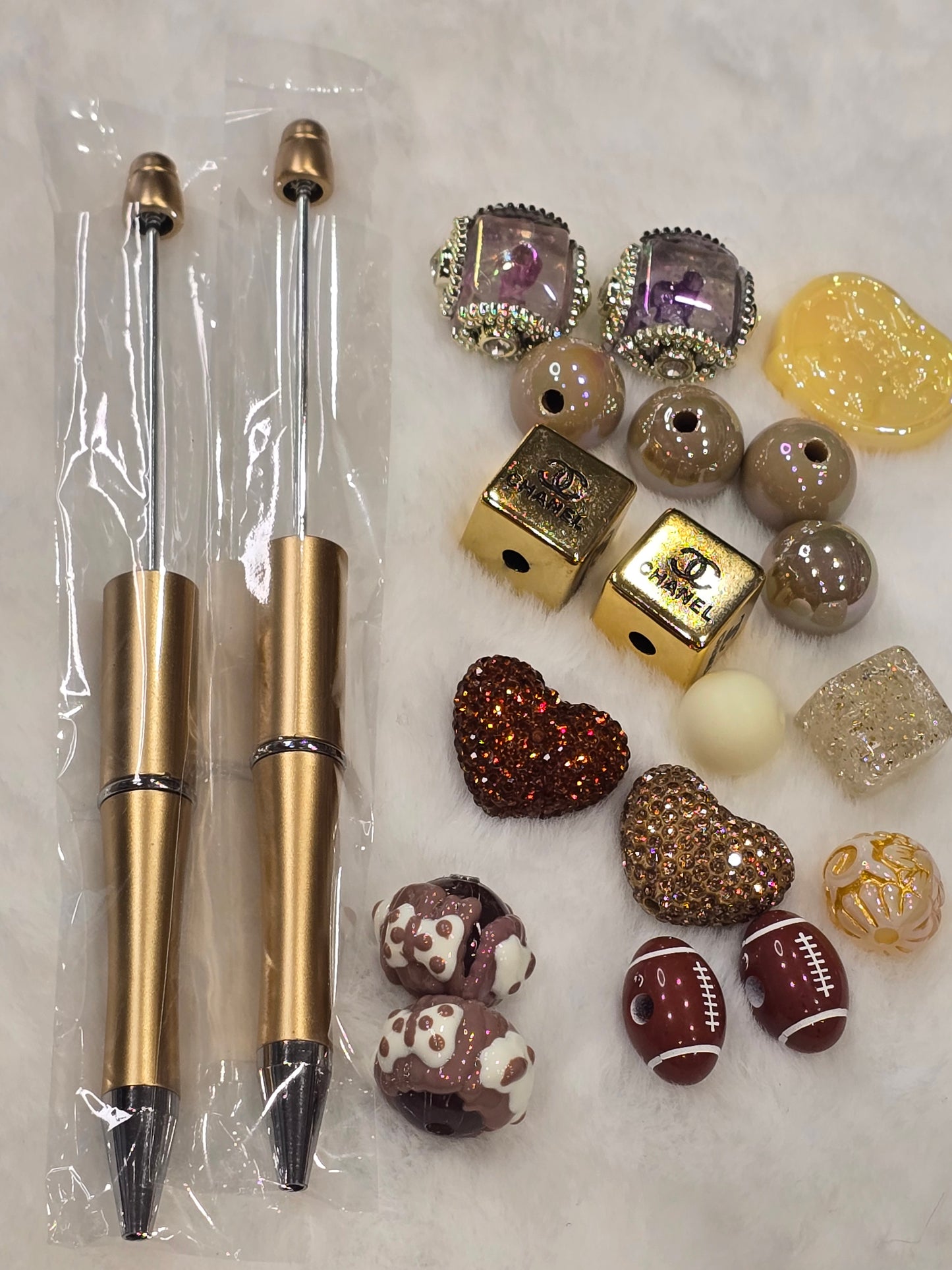 DIY Beadable pens Kit Brown