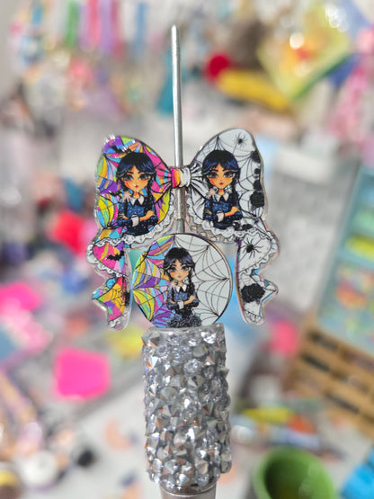 Focal acrylic beads- Wednesday