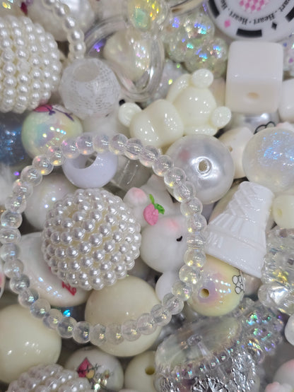 White Mix beads and focals