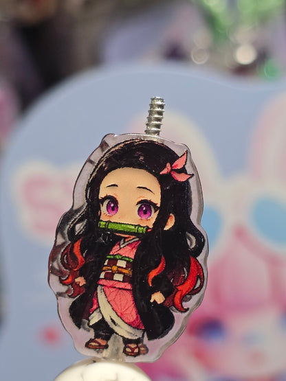 Acrylic Focal beads- Nezuko