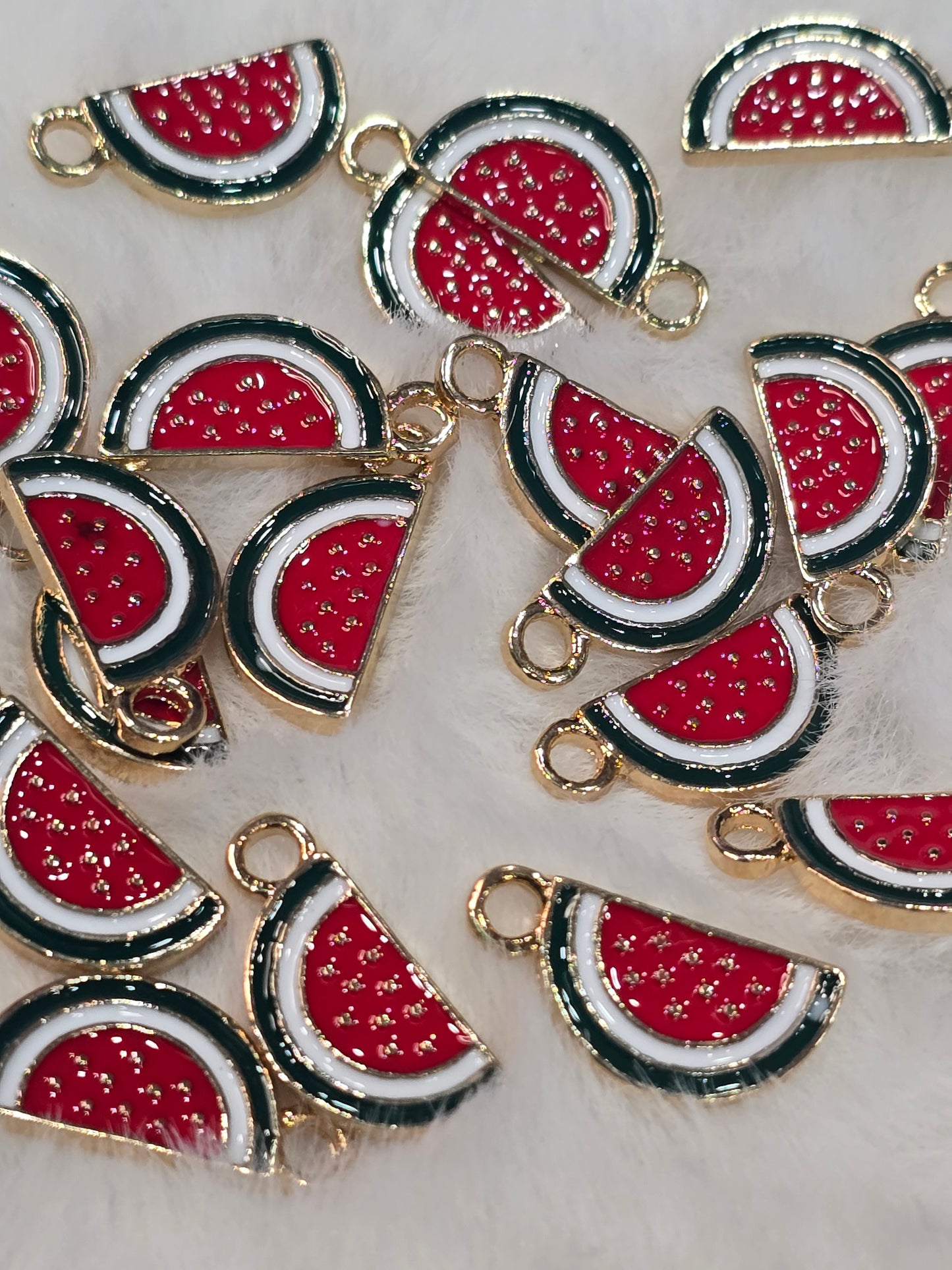 Gold Waterlemon -Metal Charm Pendant