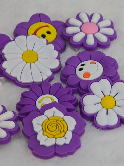 Croc Charms bundle- Purple Flowers- $7/10pcs