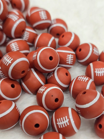 15mm silicon beads foot ball