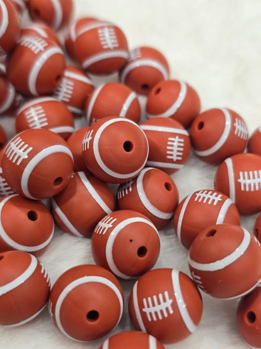 15mm silicon beads foot ball