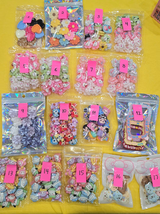 Clearance Charms flat back packs