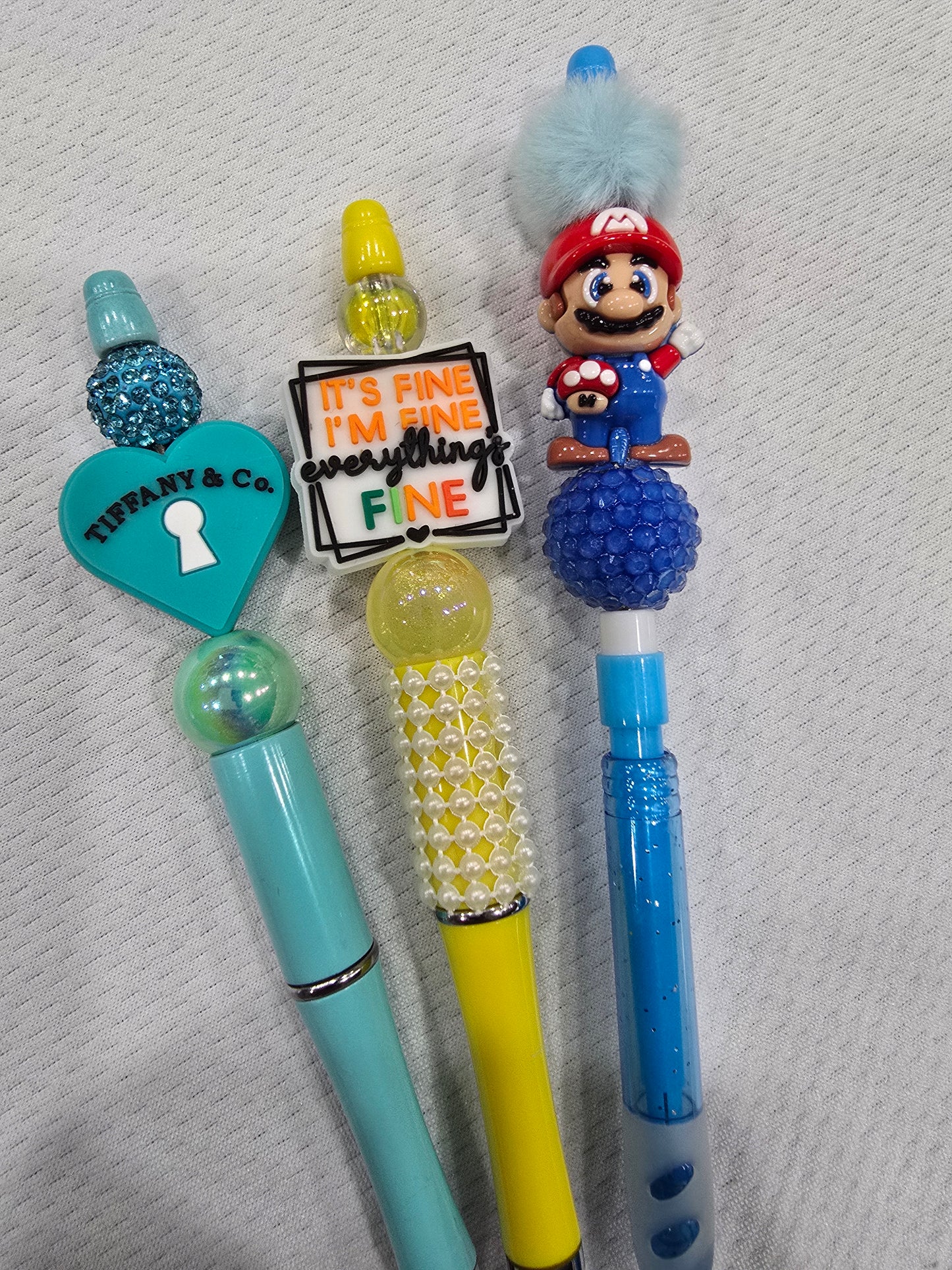 Beadable pen 3pcs mix bundle-Tiff, I'm fine,and Mario