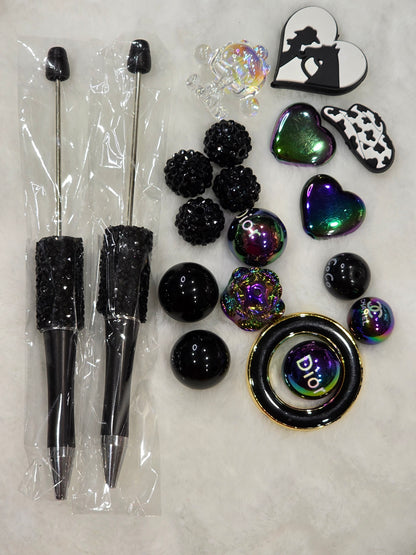 DIY Beadable pens Kit Fancy Black