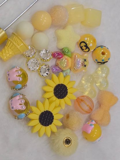 DIY Beadable pens Kit Yellow