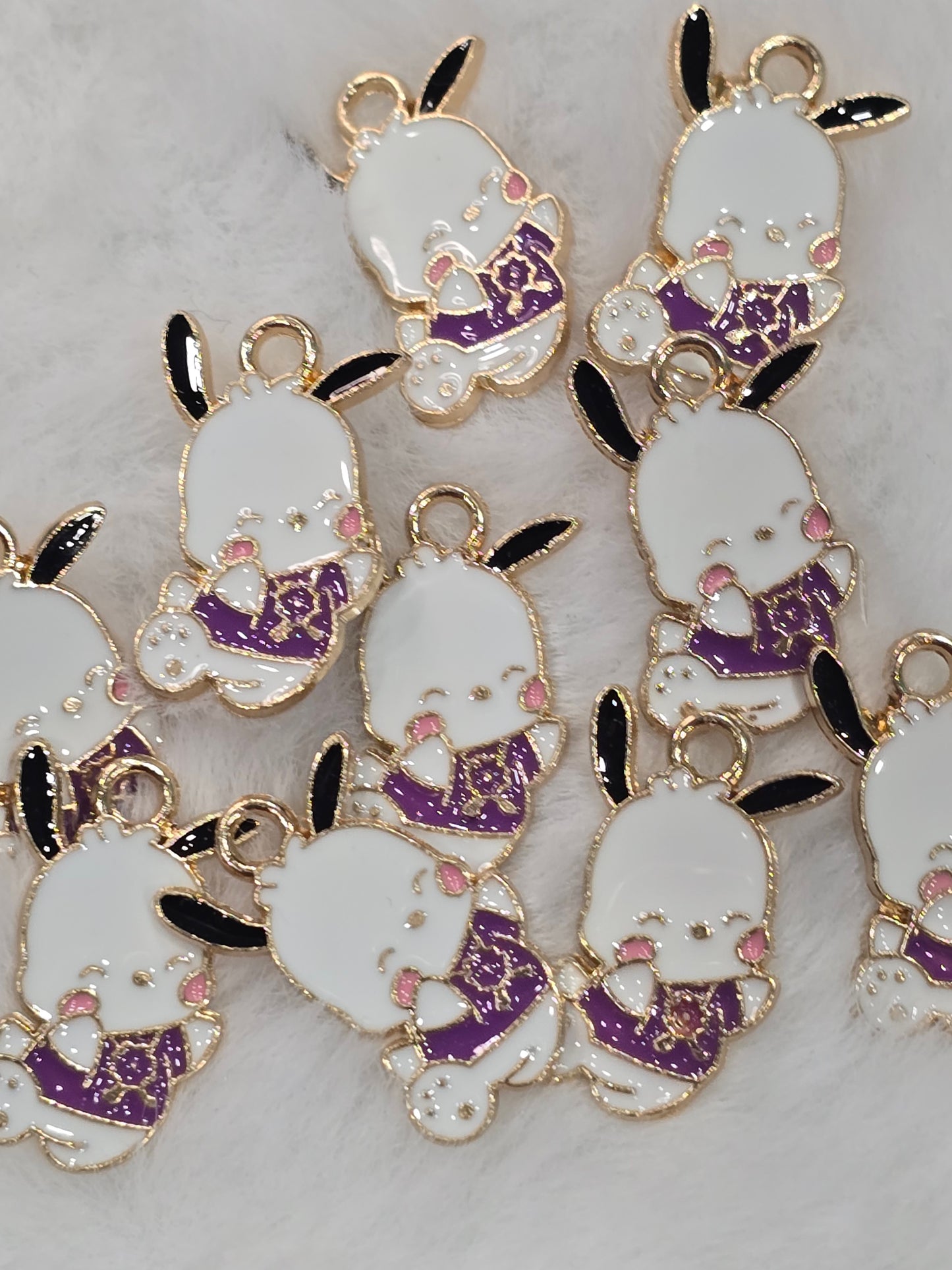 Purple Pochacco- Metal pendant charms