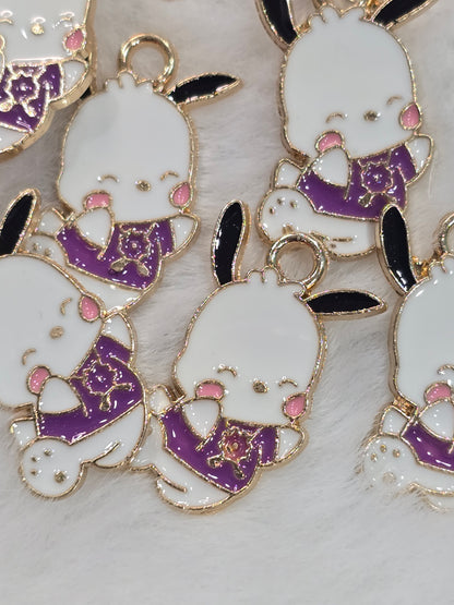 Purple Pochacco- Metal pendant charms