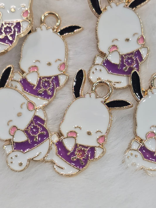 Purple Pochacco- Metal pendant charms