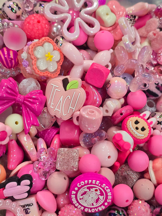 Pink Mix beads and focals