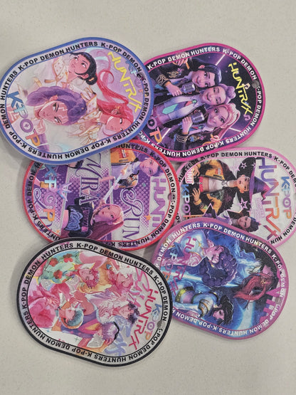 KPOP Dhunter - huntrix Laser Acrylic keychain with hole 6pcs in 1 pack