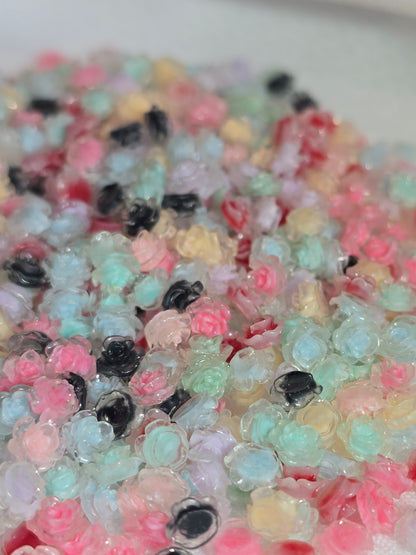 Glow in the dark flowers- Small Decorative Charms 10grams