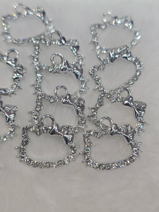 Silver HK head -Metal Charm Pendant