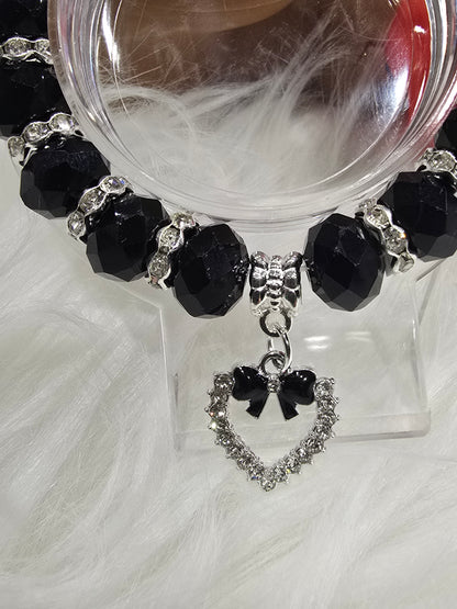 Glass beads with rhinestones  bracelets