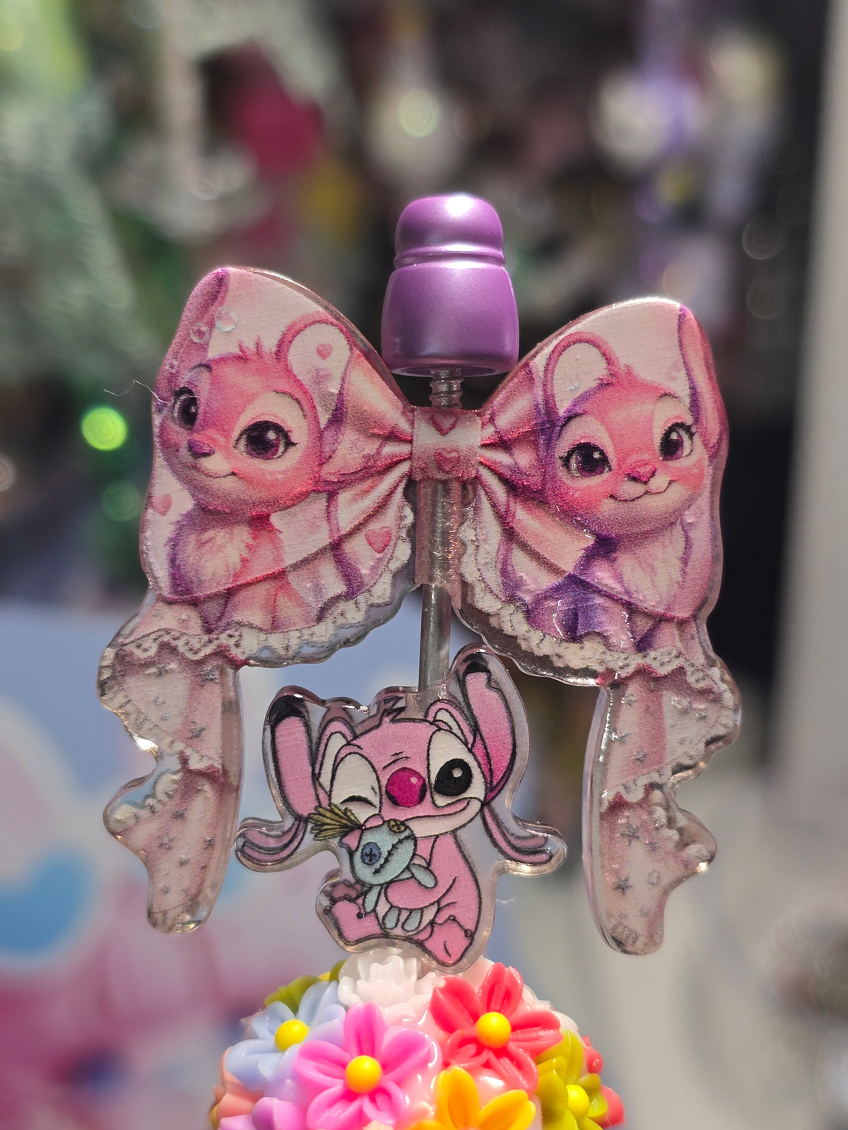 Acrylic bow set Focal - Angel Pink Alien