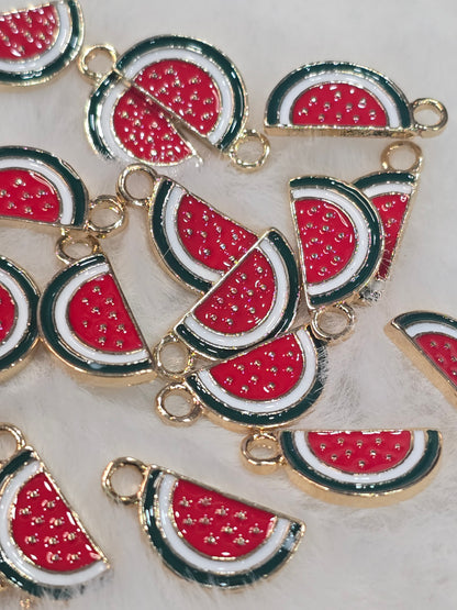 Gold Waterlemon -Metal Charm Pendant