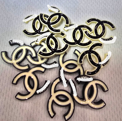 CC Black Flat back charms