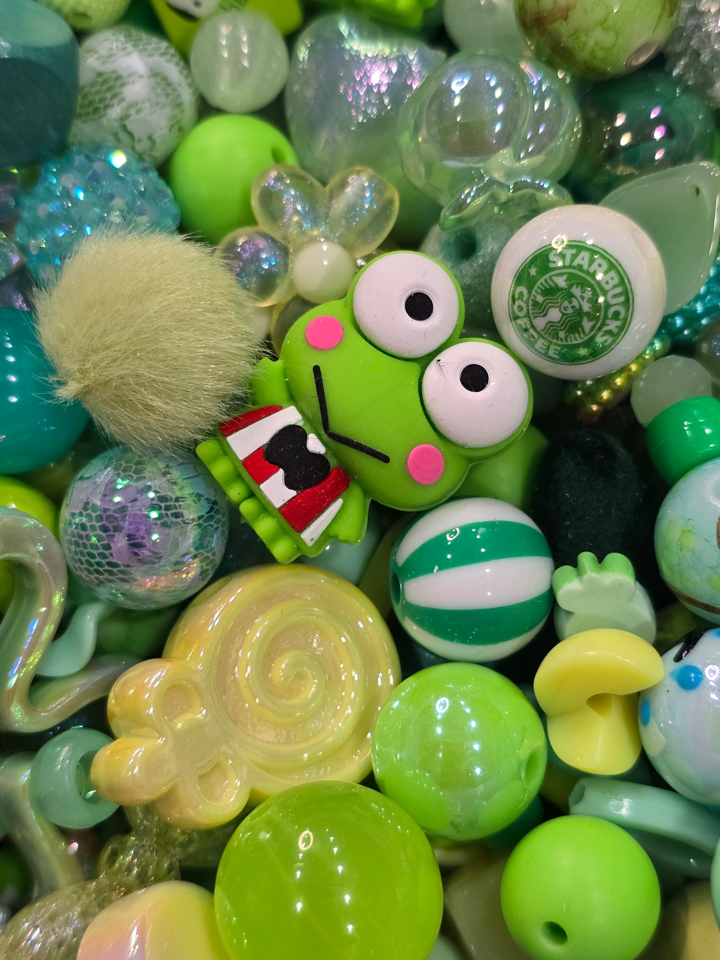 Green Mix beads and focals