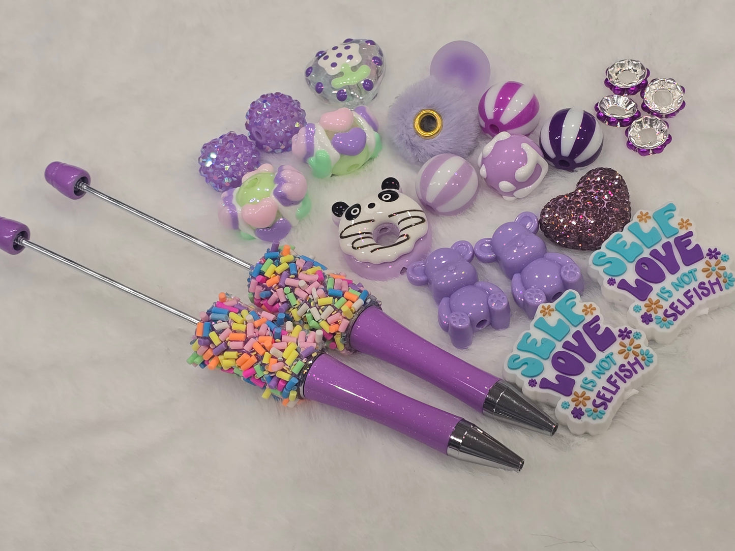 DIY Beadable pens Kit Purple