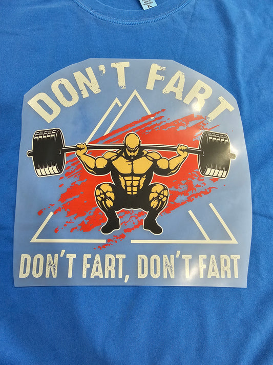 Don't Fart, Don't fart  -DTF Transfer 10 x 10 inches