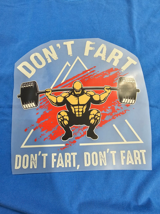 Don't Fart, Don't fart  -DTF Transfer 10 x 10 inches